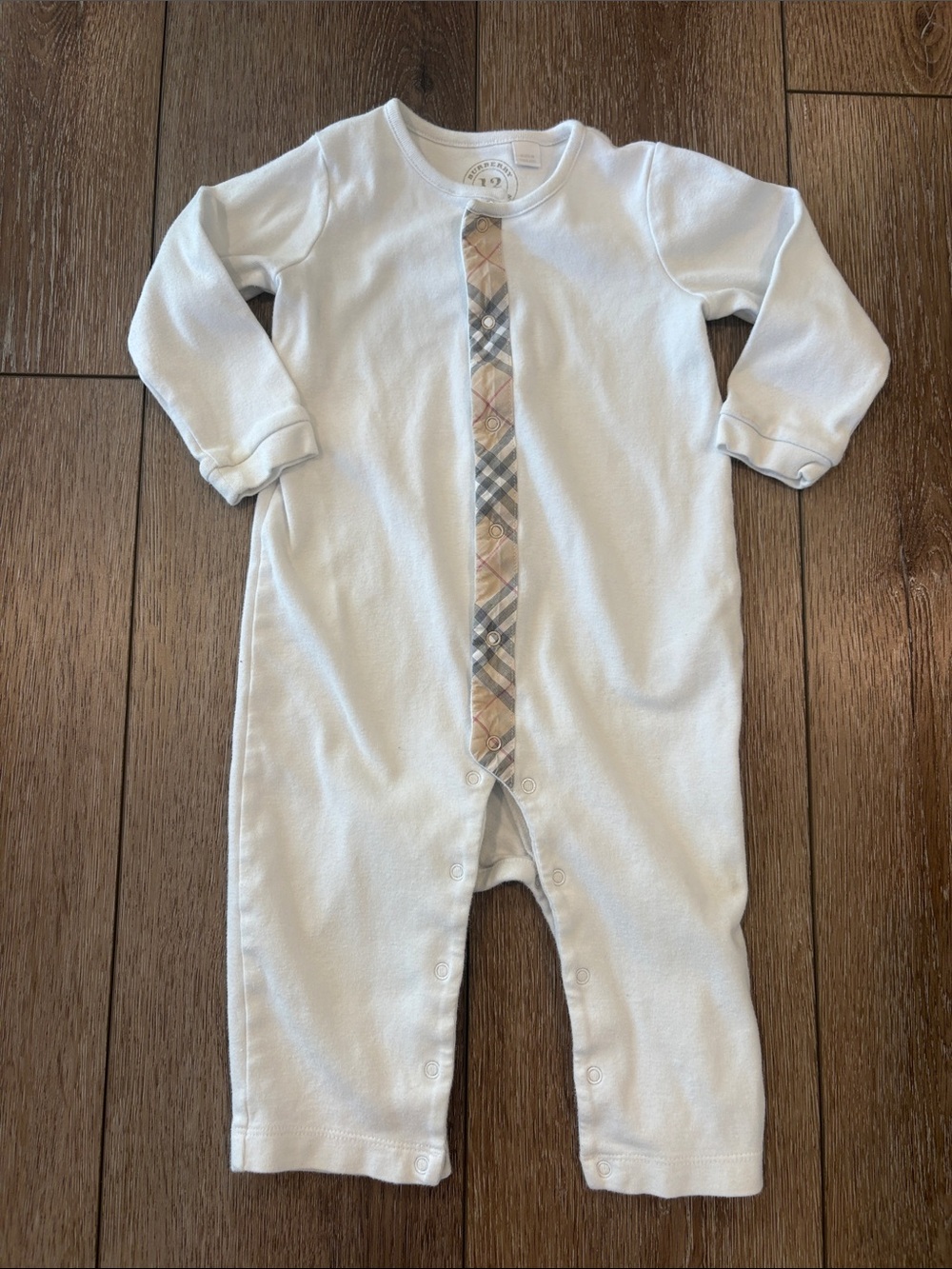 Burberry one piece romper size 9-12 months